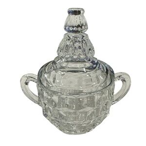 Vintage Fostoria American Open Sugar Bowl with non matching top